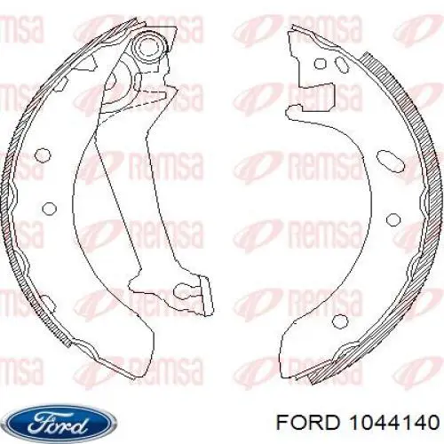 Купити 1044140 Ford Колодки гальмові задні, барабанні