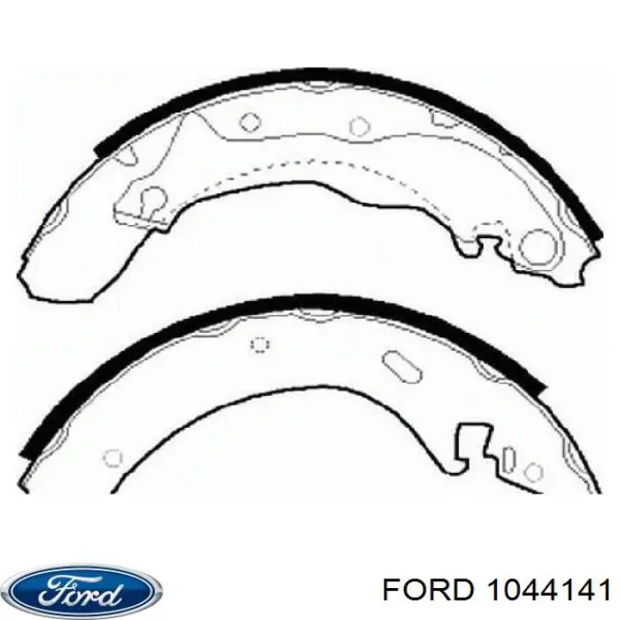Колодки гальмові задні, барабанні 1044141 Ford