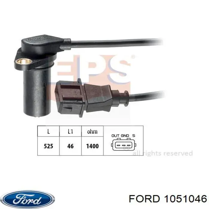 1051046 Ford датчик положення (оборотів коленвалу)