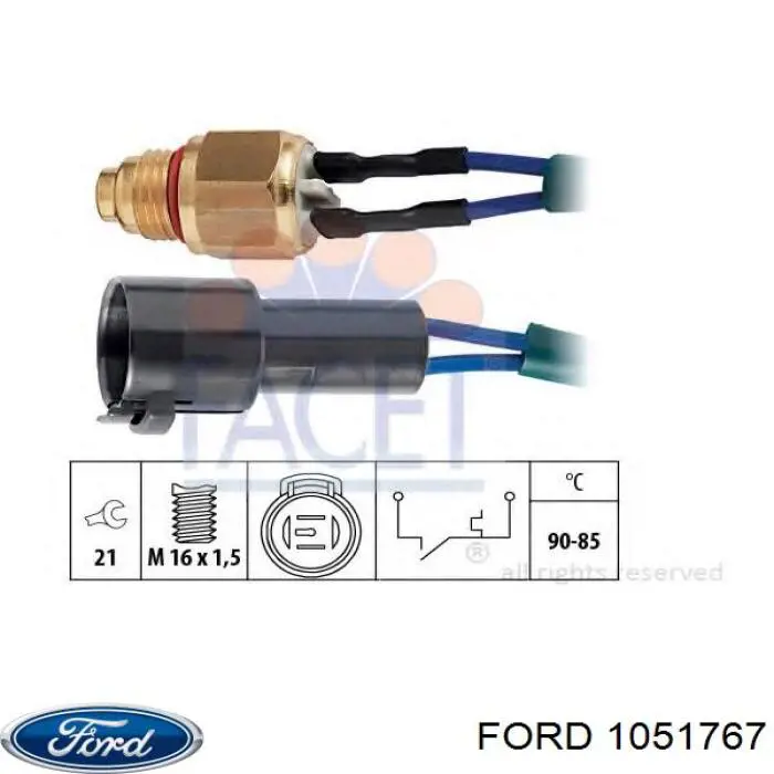 Купити 1051767 Ford Радіатор двигуна