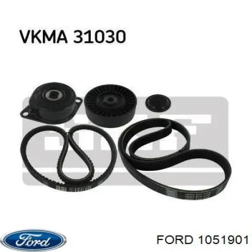 Ролик натягувача приводного ременя Ford 1051901