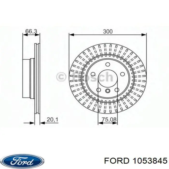Купити 1053845 Ford Клапан впускний