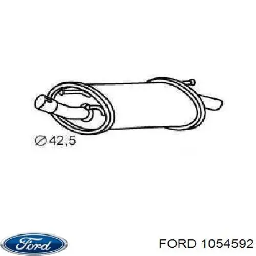 1054592 Ford глушник, задня частина
