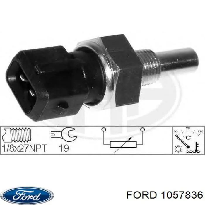 1057836 Ford Покажчик температури охолоджуючої рідини