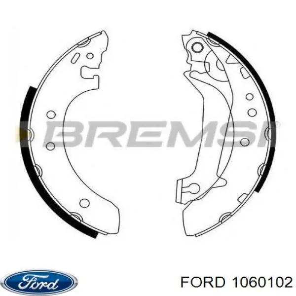 Колодки гальмові задні, барабанні 1060102 Ford