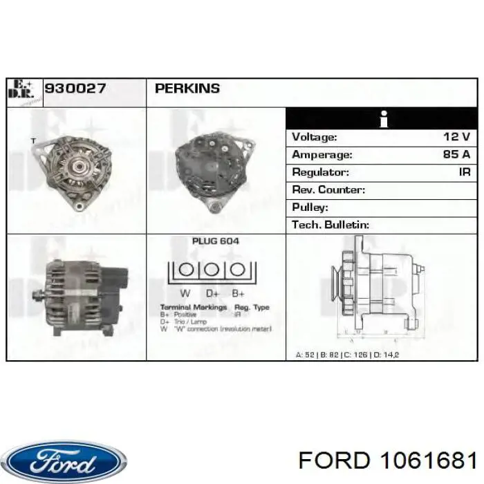 Купити 1061681 Ford Цапфа ліва