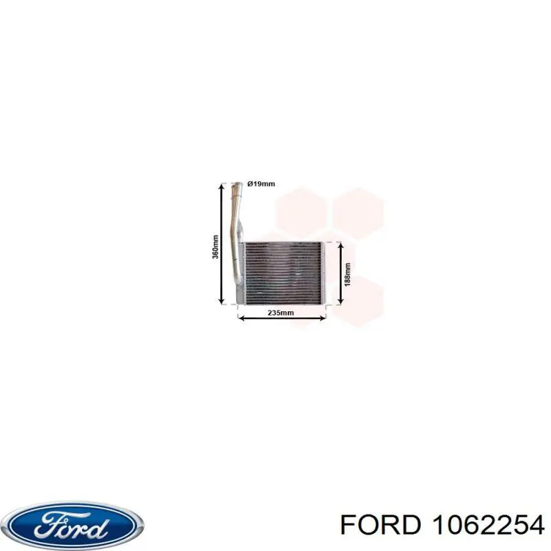 Радіатор пічки (обігрівача) Ford 1062254 ціна, від 16.47 USD