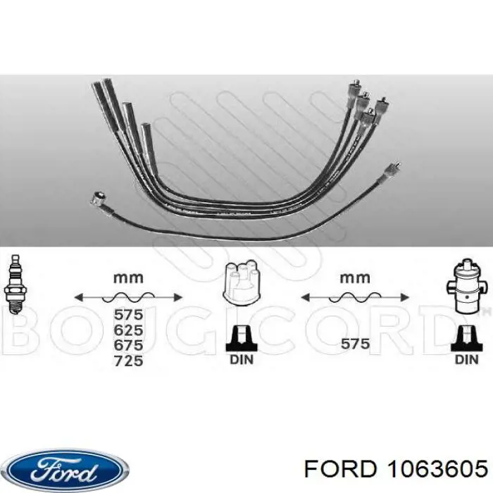 Купити 1063605 Ford Провід високовольтні, комплект