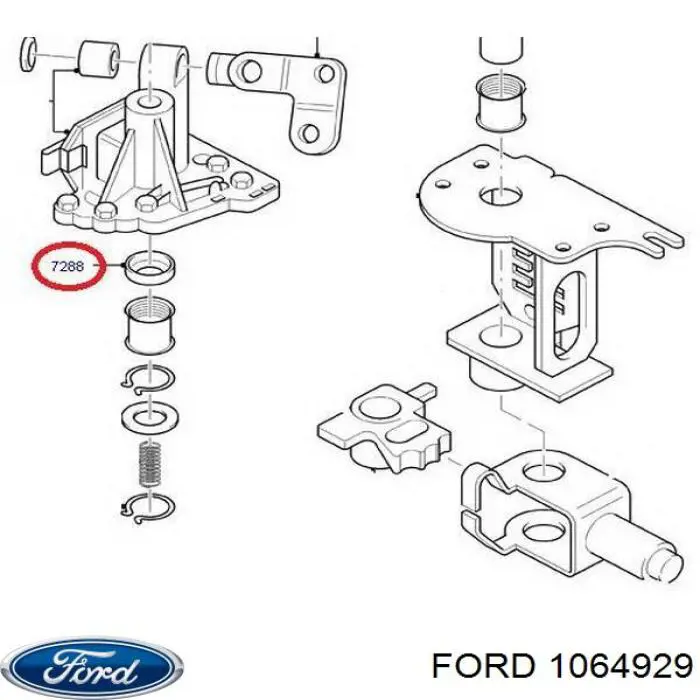 Сальник куліси перемикання передач 957T7288AB Ford