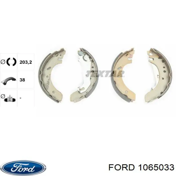Колодки гальмові задні, барабанні 1065033 Ford