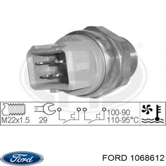 Датчик температури радіатора Ford 1068612 ціна, від 41.03 USD