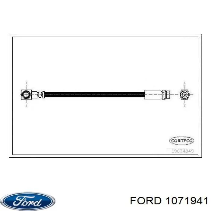 Шланг гальмівний задній 1071941 Ford