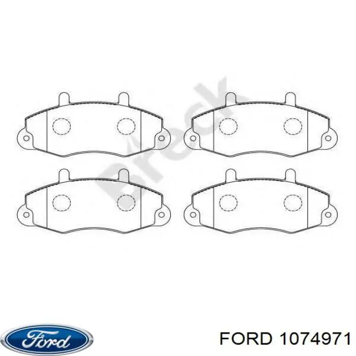 Колодки гальмівні передні, дискові 1074971 Ford