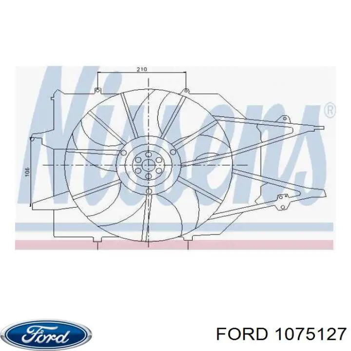 Дифузор радіатора охолодження, в зборі з двигуном і крильчаткою Ford 1075127 ціна, від 61.37 USD