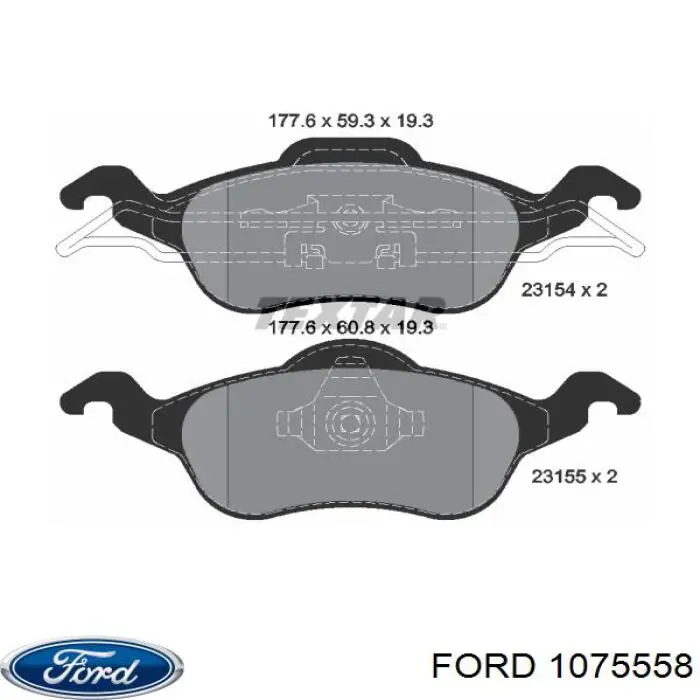 1075558 Ford Передні гальмівні колодки