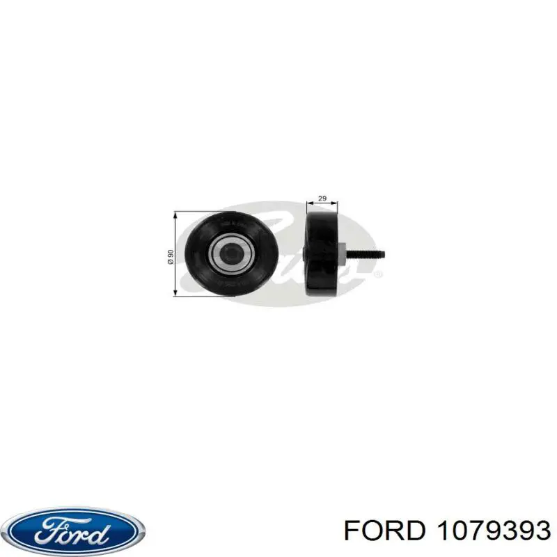 Ролик приводного ременя, паразитний Ford 1079393 ціна, від 14.41 USD