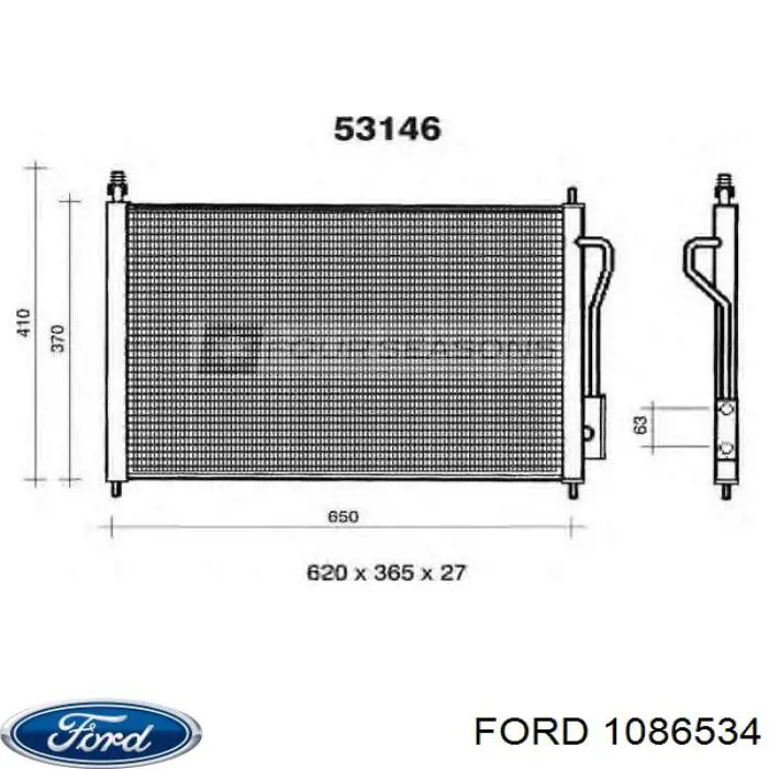 Купити 1086534 Ford Радіатор системи охолодження кондиціонера