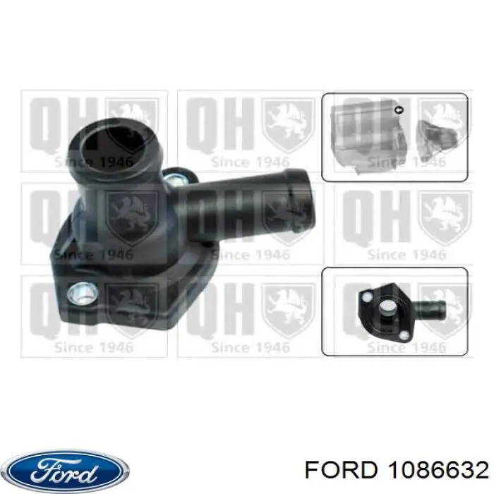 1086632 Ford фланець системи охолодження (трійник)