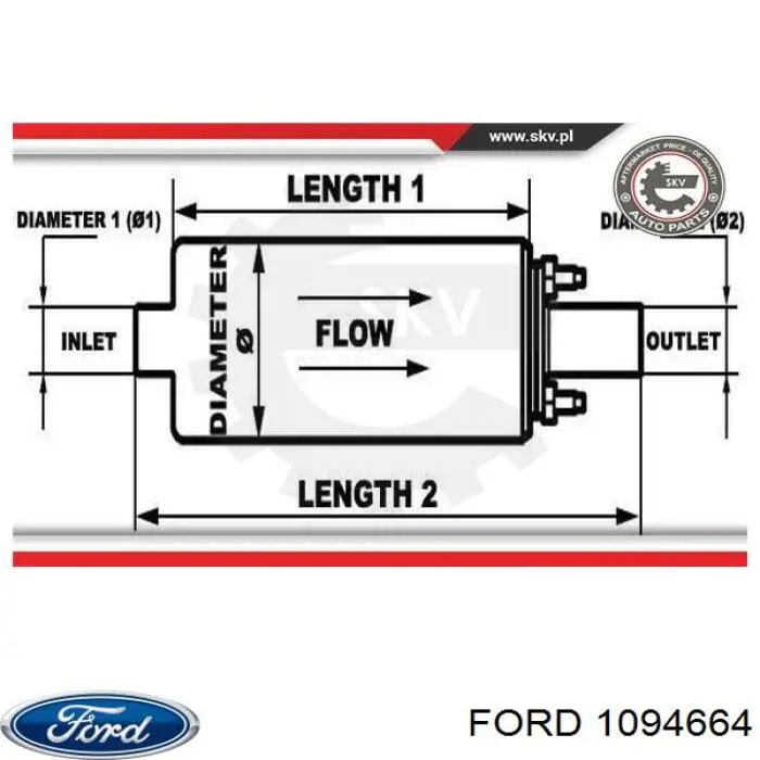 Бензонасос 93AB9H307AA Ford