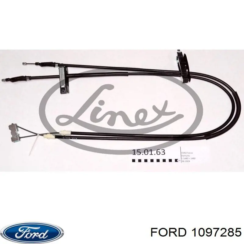 Трос ручного гальма задній, правий/лівий 1097285 Ford