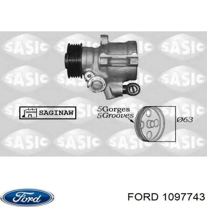 1097743 Ford Насос гідропідсилювача