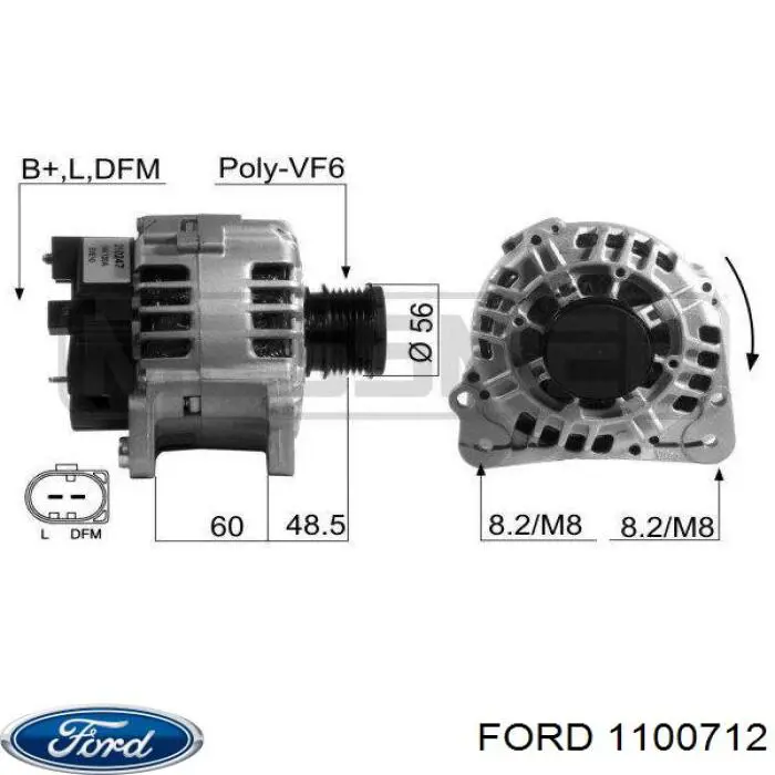 1100712 Ford Авто генератор