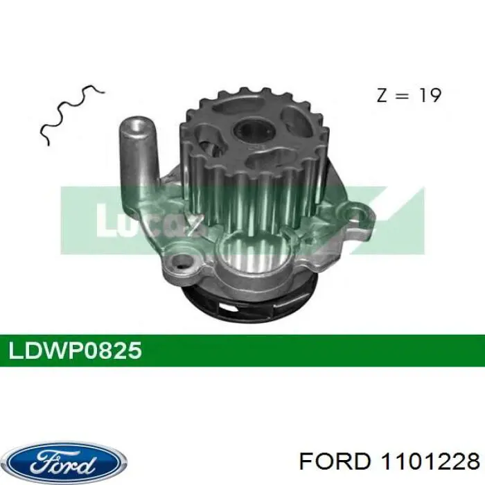 Водяний насос охолодження електричний додатковий Ford 1101228 ціна, від 36.93 USD