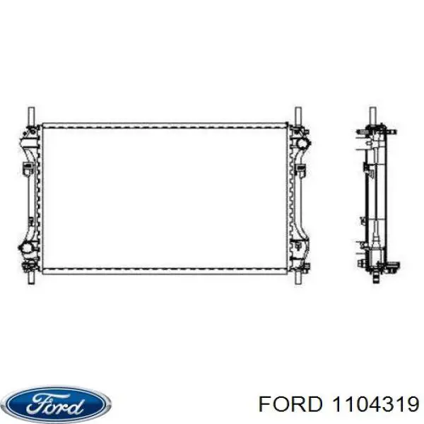 Радіатор охолодження двигуна 1104319 Ford