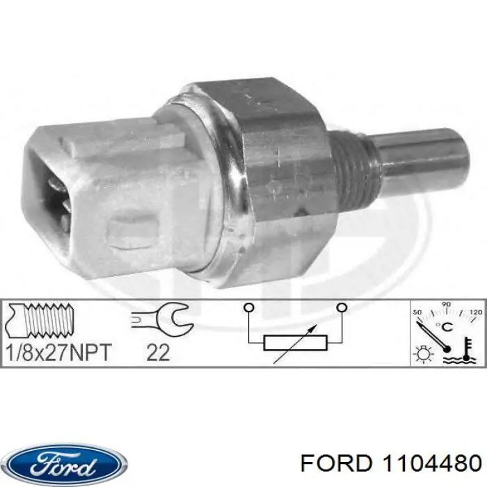 Датчик температури охолоджуючої рідини 1104480 Ford