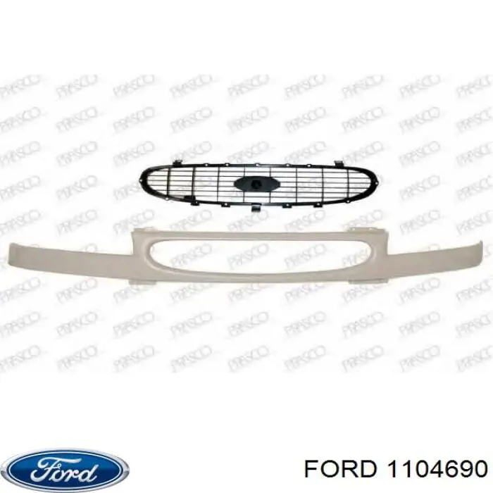 Ford transit (ve83) 96 - 00 :решетка радиатора (внешняя, под покраску) на Ford Transit E