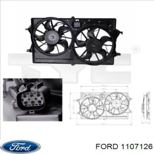 Вентилятор радіатора Ford 1107126 ціна, від 101.99 USD