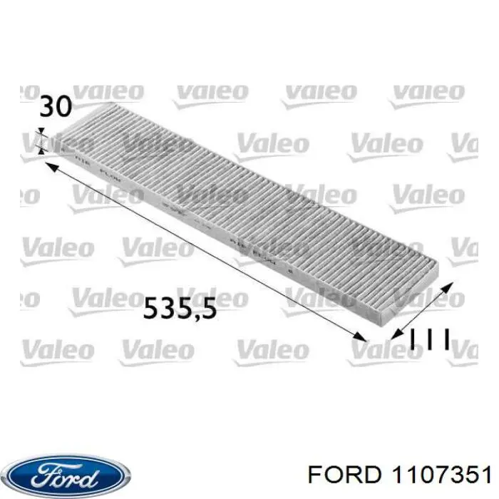 Купити 1107351 Ford Фільтр салону вугільний