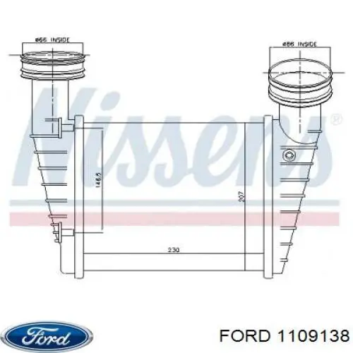 Система охолодження наддувочного повітря Ford 1109138 ціна, від 64.81 USD