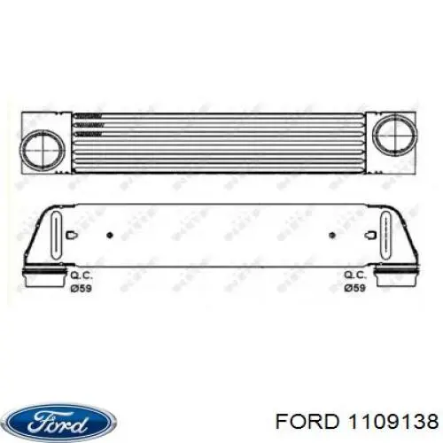 Купити 1109138 Ford Радіатор интеркуллера