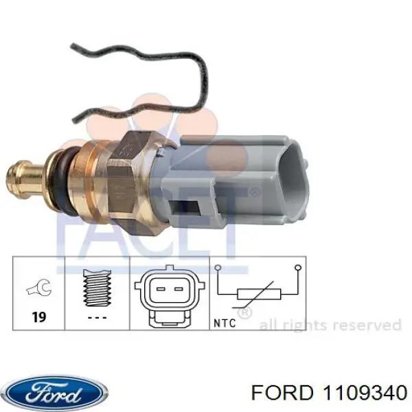Купити 1109340 Ford Датчик температури охолоджуючої рідини