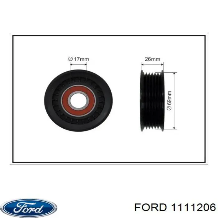 1111206 Ford натягувач приводного ременя