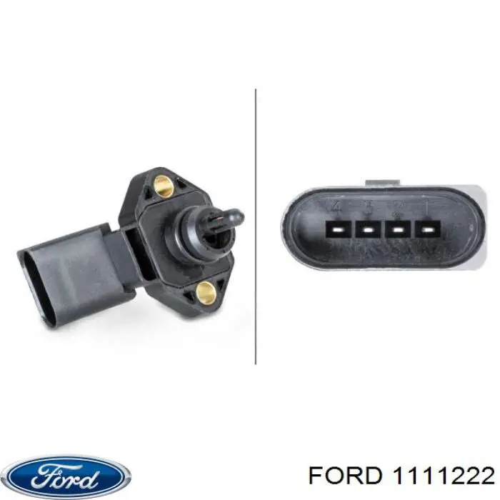 Купити 1111222 Ford Датчик тиску наддуву (датчик нагнітання повітря в турбіну)