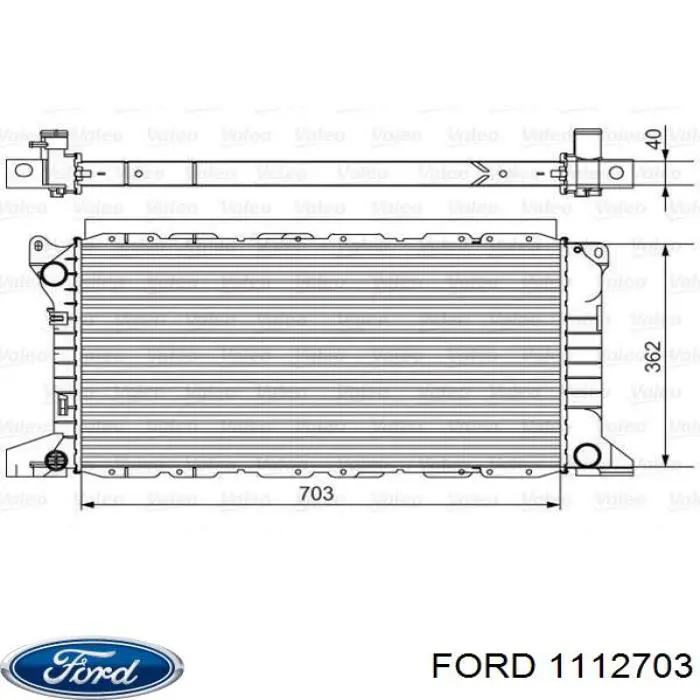 1112703 Ford радіатор охолодження двигуна