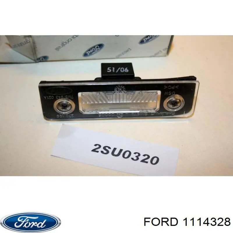 Ліхтар підсвічування заднього номерного знака Ford 1114328 ціна, від 11.43 USD