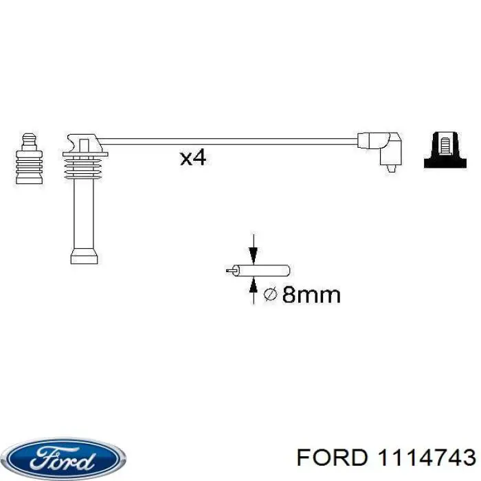 Дроти запалювання Ford 1114743 ціна, від 34.14 USD