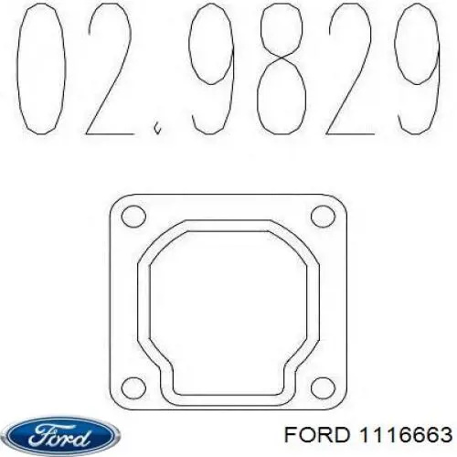 Купити 1116663 Ford Прокладка до глушника