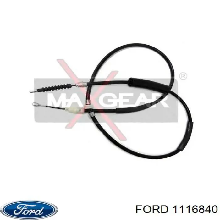 Трос ручного гальма задній, правий/лівий 1116840 Ford