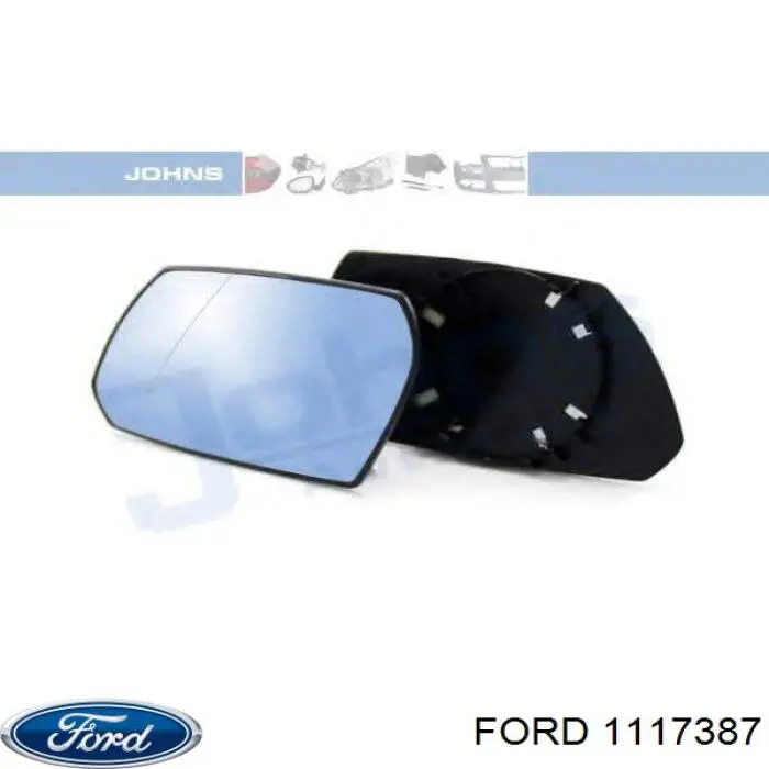 Дзеркальний елемент лівого дзеркала заднього виду Ford 1117387 ціна, від 10.42 USD