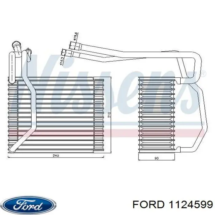 Випаровувач кондиціонера 4099149 Ford