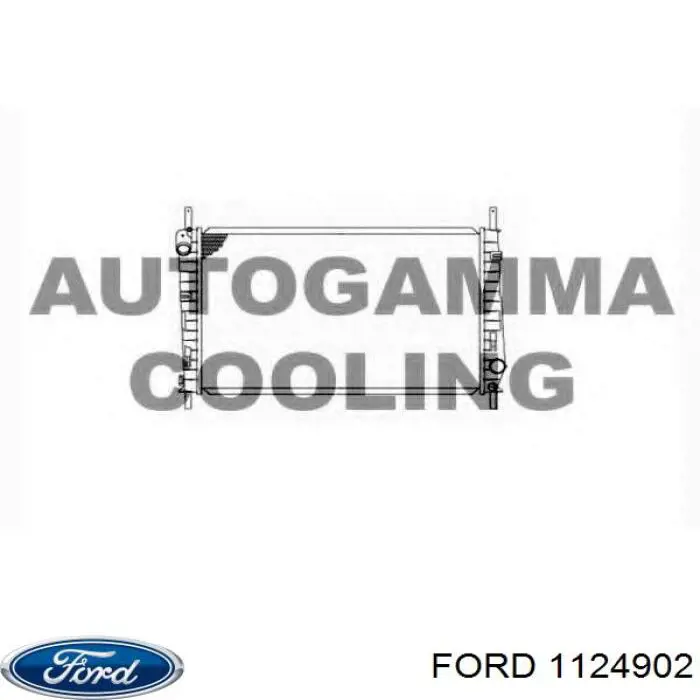 1124902 Ford радіатор охолодження двигуна
