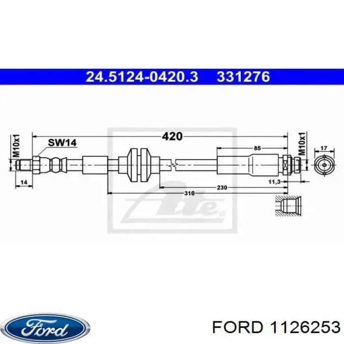  Ford 1126253 ціна, від 8.36 USD