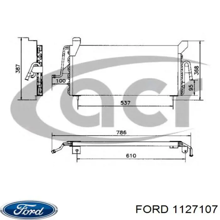1127107 Ford радіатор кондиціонера