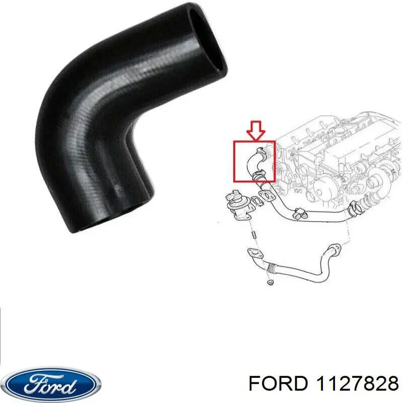 1127828 Ford Патрубок повітряний, вихід з турбіни (наддув)