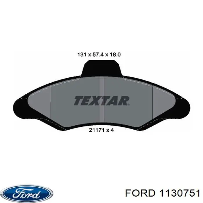 1130751 Ford Передні гальмівні колодки