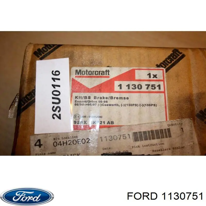1130751 Ford колодки гальмівні передні, дискові